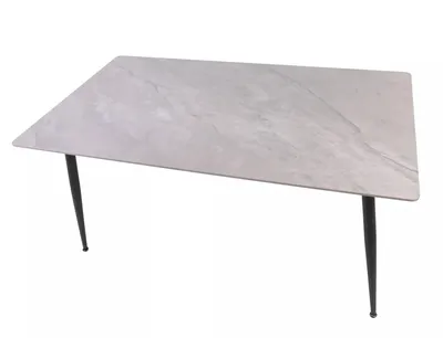 Stół RION 160x90 - szary połysk/czarny mat