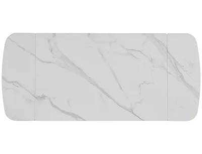 Stół rozkładany SENTO 120/180x80 - biały połysk/czarny mat