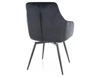 Krzesło obrotowe tapicerowane SERVIO Velvet - czarny Bluvel 19