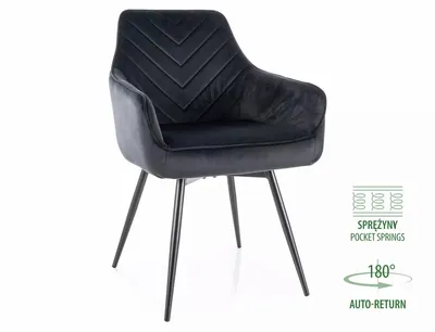 tkanina Bluvel 19 Krzesło obrotowe tapicerowane SERVIO Velvet - czarny Bluvel 19