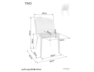 Krzesło tapicerowane TINO Wind - jasny szary