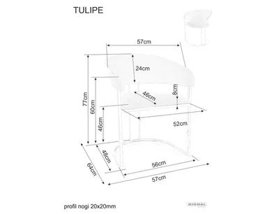 Krzesło tapicerowane welurowe TULIPE Velvet  - beżowy Bluvel 28