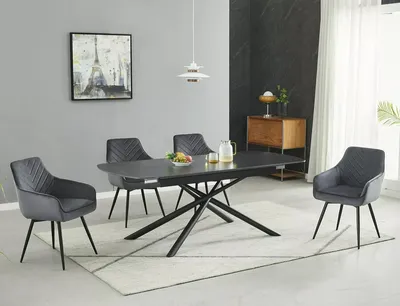 Stół rozkładany VECTOR 160/200x90 - czarny mat