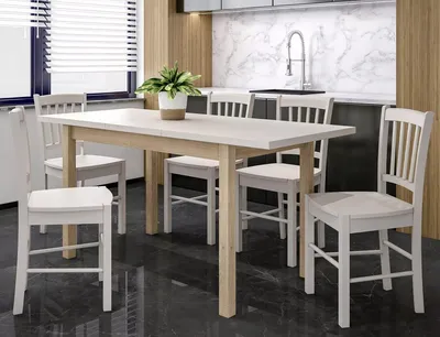 Stół rozkładany ADAM 90/125x65 - kaszmir/dąb cremona torro
