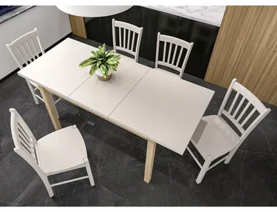 Stół rozkładany ADAM 90/125x65 - kaszmir/dąb cremona torro