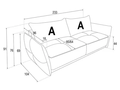 Sofa 3-osobowa LETO