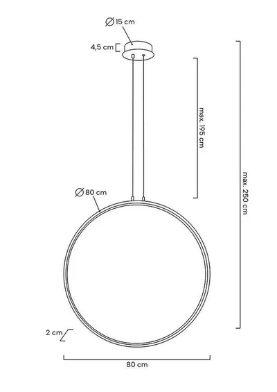 MOOSEE Lampa wisząca CIRCULO 80 - czarny