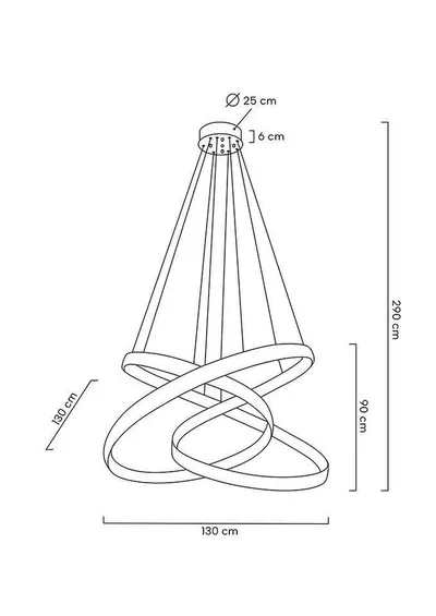 MOOSEE Lampa wisząca WAVE 130 - chrom