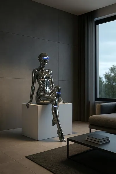 MOOSEE Lampa podłogowa/rzeźba CYBER WOMAN