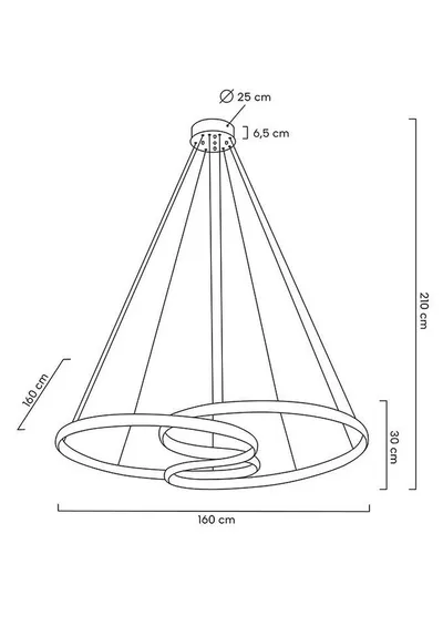 MOOSEE Lampa wisząca WAVE 160A - chrom