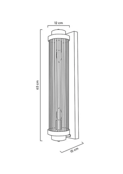 MOOSEE Lampa ścienna COLUMN 60 - srebrny