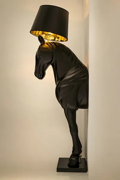 MOOSEE Lampa podłogowa KOŃ HORSE STAND M - czarny