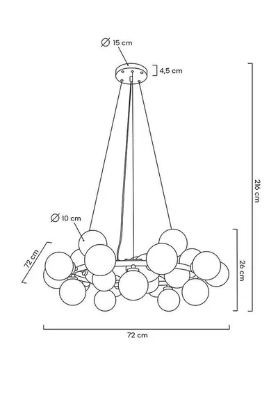 MOOSEE Lampa wisząca COSMO 72 - złoty