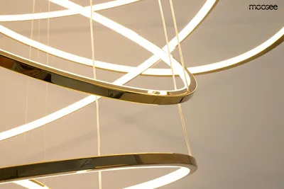 MOOSEE Lampa wisząca RING SLIM M - złoty