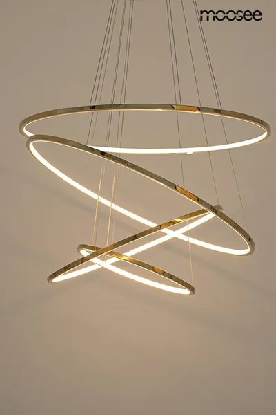 MOOSEE Lampa wisząca RING SLIM M - złoty