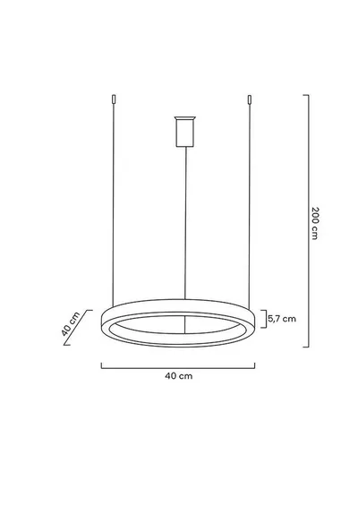 MOOSEE Lampa wisząca RING 40 - złoty