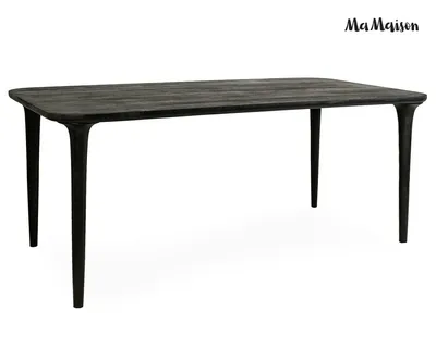 Stół drewniany LAMINAR 200x101 - czarny