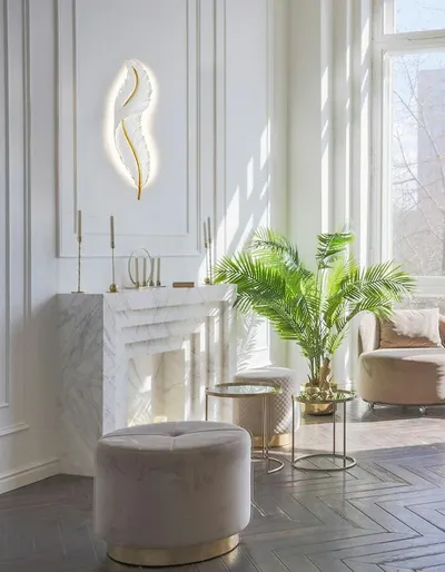MOOSEE Lampa ścienna IKAR 80 - biały/złoty