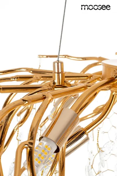 MOOSEE Lampa wisząca RIVIERA 80 - złoty/clear