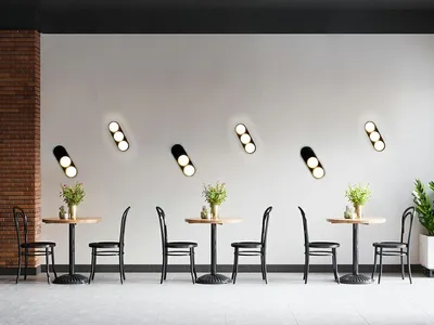 MOOSEE Lampa ścienna DROPS 3 - czarny