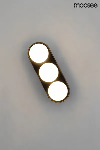 MOOSEE Lampa ścienna DROPS 3 - czarny