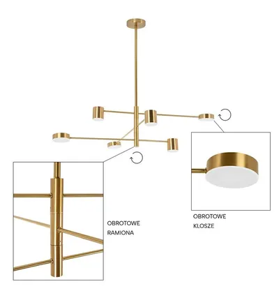 MOOSEE Lampa wisząca PIAZETTA - złoty