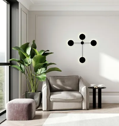 MOOSEE Lampa ścienna SHADOW 4 - czarny