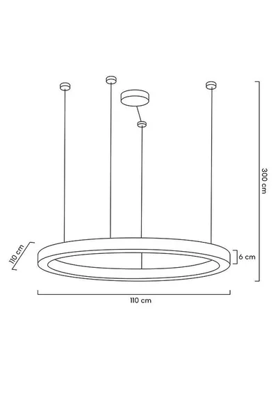 MOOSEE Lampa wisząca RING LUXURY 110 - złoty