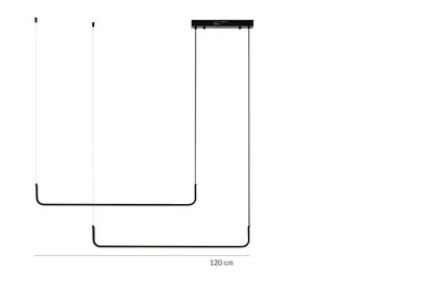 MOOSEE Lampa wisząca SHAPE DUO 120 - czarny