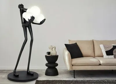 MOOSEE Lampa podłogowa HUMAN - czarny