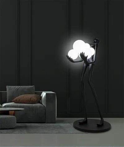 MOOSEE Lampa podłogowa HUMAN - czarny