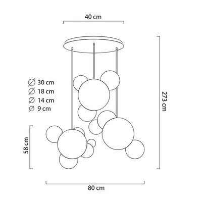 MOOSEE Lampa wisząca CAPRI DISC 3 - złoty