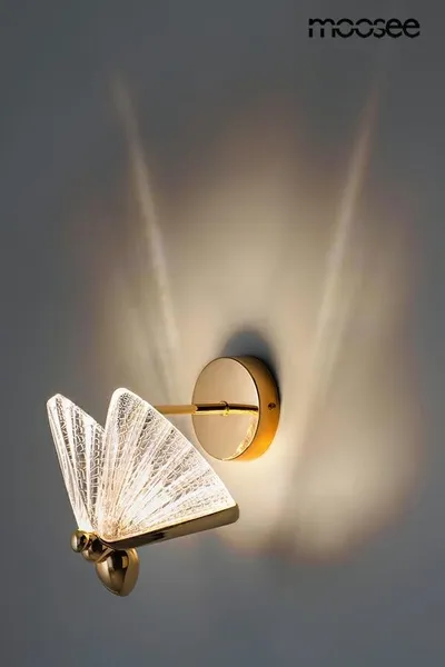 MOOSEE Lampa ścienna BUTTERFLY S - złoty