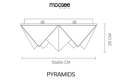 MOOSEE Lampa sufitowa/plafon PYRAMIDS - złoty