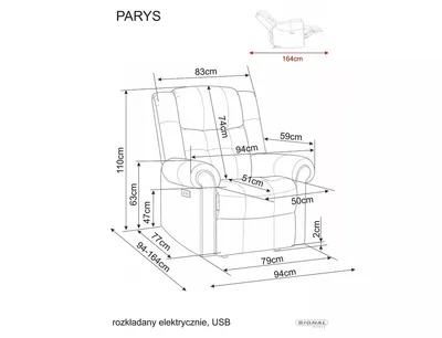 Fotel rozkładany PARYS Raven - ciemny beżowy