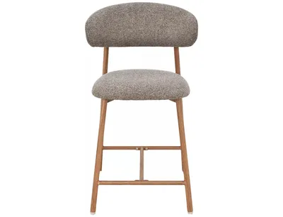 Hoker tapicerowany ELTON H-2 - cappuccino/dąb