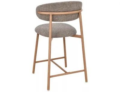 Hoker tapicerowany ELTON H-2 - cappuccino/dąb