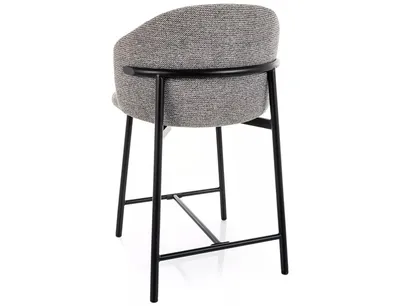 Hoker tapicerowany OSAKA H-2 - szary/czarny