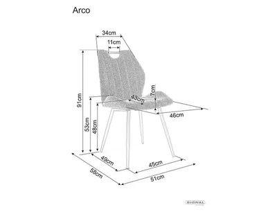 Krzesło tapicerowane ARCO Brego - jasny beżowy Brego 31