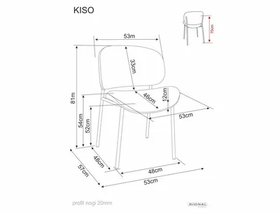 Krzesło tapicerowane KISO Noelle - cappuccino/kaszmir