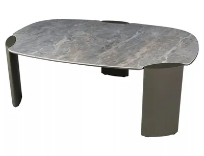 Ława ADORO A CERAMIC 105x65 - szary Grigio / miedziany