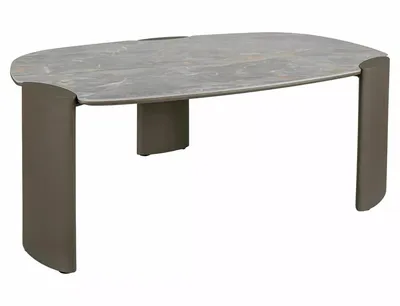 Ława ADORO A CERAMIC 105x65 - szary Grigio / miedziany