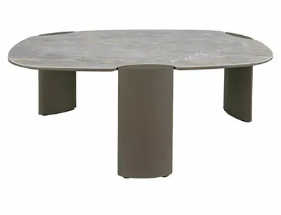 Ława ADORO A CERAMIC 105x65 - szary Grigio / miedziany