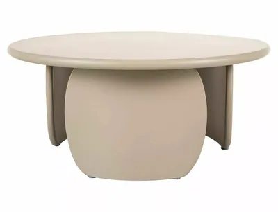 Ława okrągła NOEMI 80 cm - ciemny beżowy