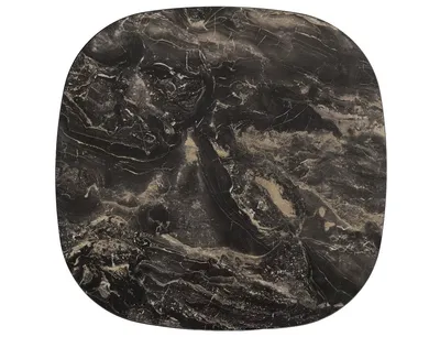 Ława STELLA B 75x75 - czarny połysk/miedziany