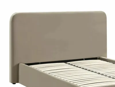 Łóżko z pojemnikiem LUMIA Velvet 160x200 - ciemny beżowy Bluvel 40