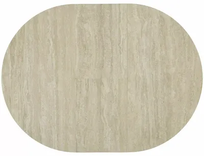 Stół okrągły rozkładany GASTON CERAMIC 100/135x100 - beż połysk/kaszmir