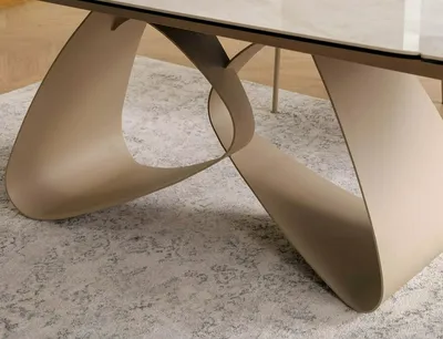 Stół rozkładany INFINITY CERAMIC 160/240x95 - beżowy/kaszmir