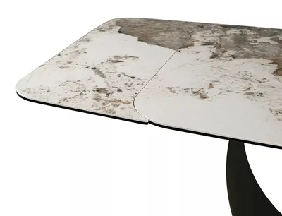 Stół rozkładany INFINITY CERAMIC 160/240x95 - biały połysk/miedziany