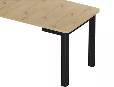 Stół rozkładany OSKAR 120/200x80 - dąb artisan/czarny